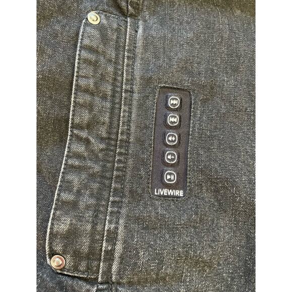 JanSport LiveWire Black Jean Jacket, Wired for sound! IPOD, Ladies Large, NWOT - Picture 3 of 10